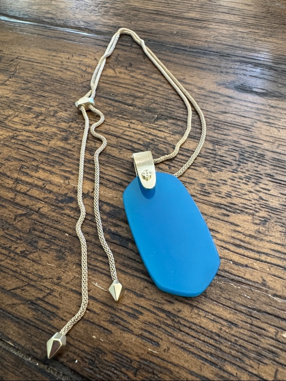 Kendra Scott Inez Blue Pendant Necklace 15”